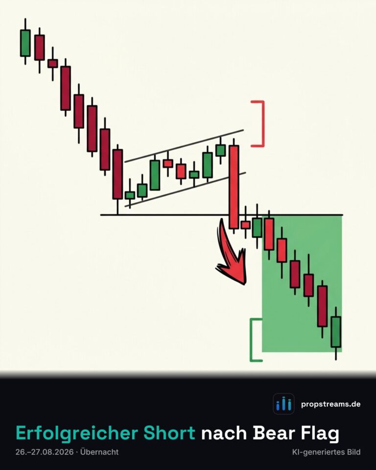 Erfolgreicher Short nach Bear Flag