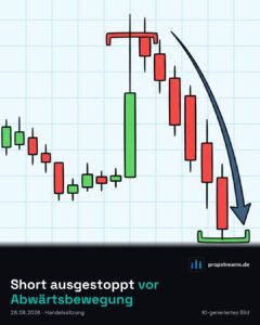 Short ausgestoppt vor Abwärtsbewegung