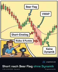 Short nach Bear Flag ohne Dynamik