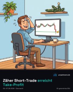 Zäher Short-Trade erreicht Take-Profit
