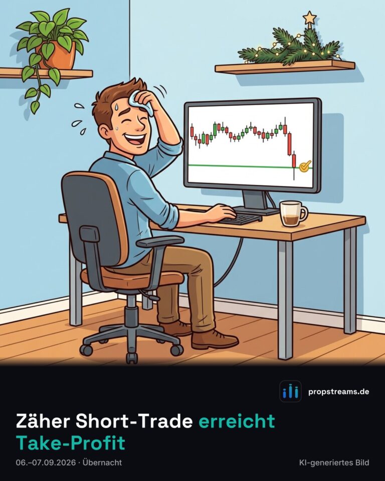 Zäher Short-Trade erreicht Take-Profit