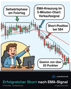 Erfolgreicher Short nach EMA-Signal