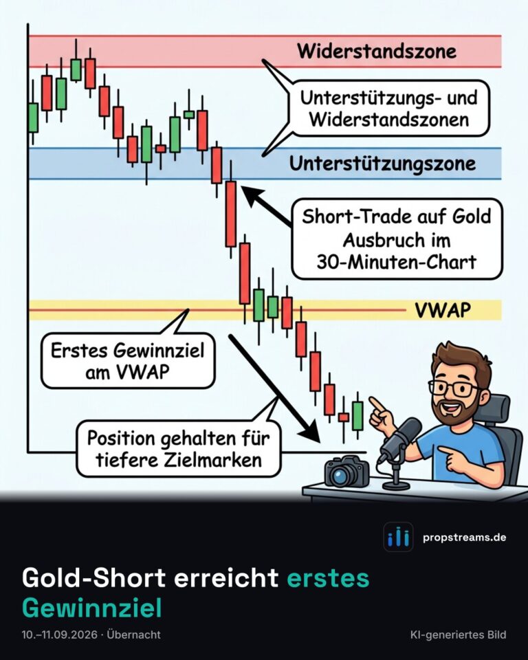 Gold-Short erreicht erstes Gewinnziel