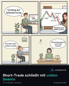 Short-Trade schließt mit vollem Gewinn