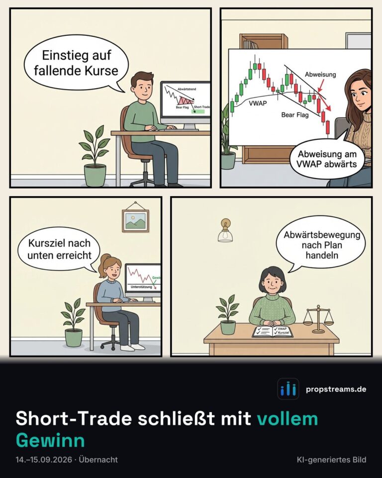 Short-Trade schließt mit vollem Gewinn