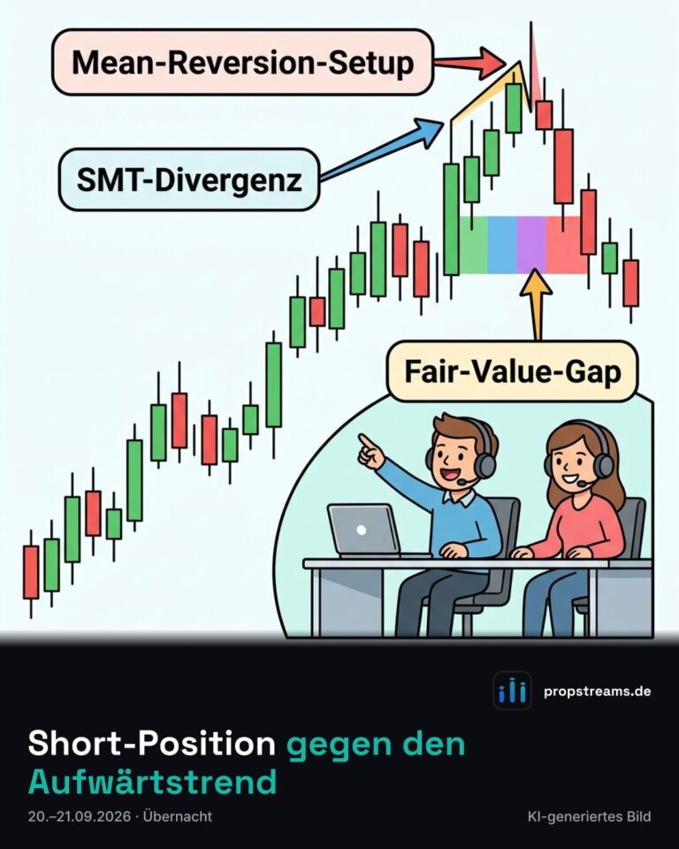Short-Position gegen den Aufwärtstrend
