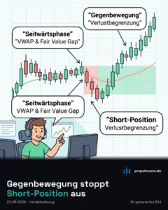 Gegenbewegung stoppt Short-Position aus