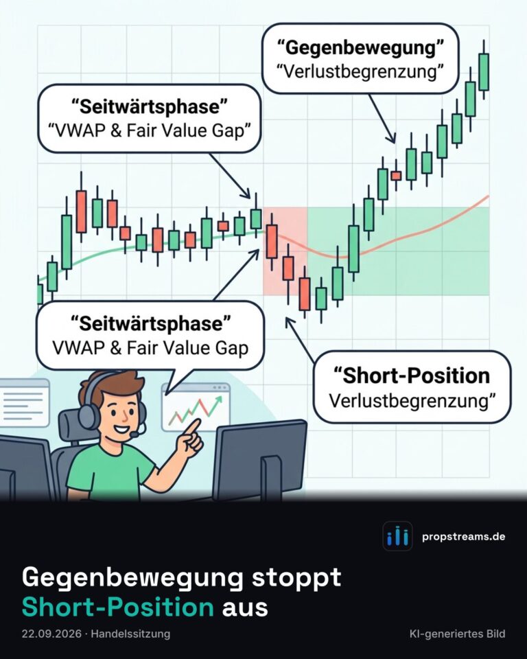 Gegenbewegung stoppt Short-Position aus