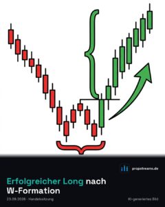 Erfolgreicher Long nach W-Formation