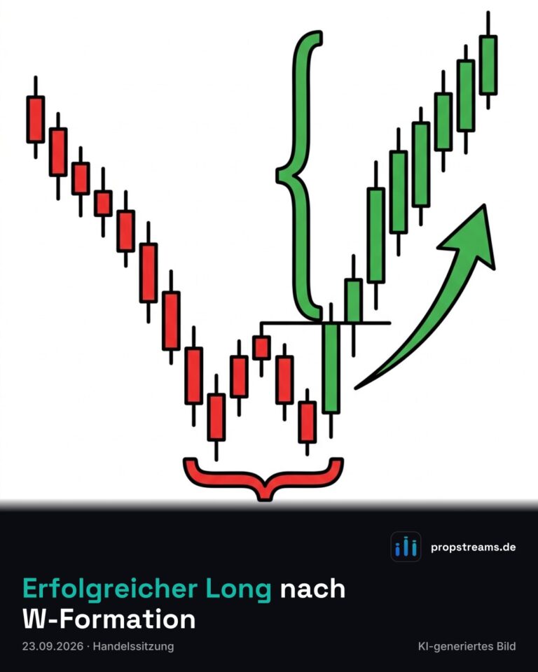 Erfolgreicher Long nach W-Formation