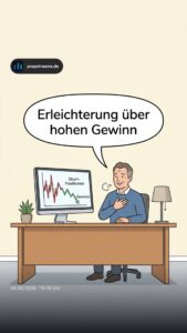 Erleichterung über hohen Gewinn