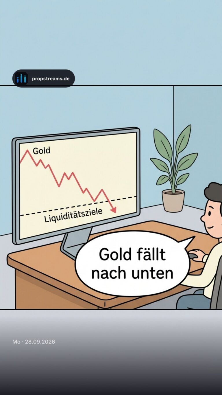Gold fällt nach unten