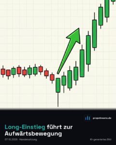 Long-Einstieg führt zur Aufwärtsbewegung