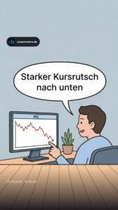 Starker Kursrutsch nach unten