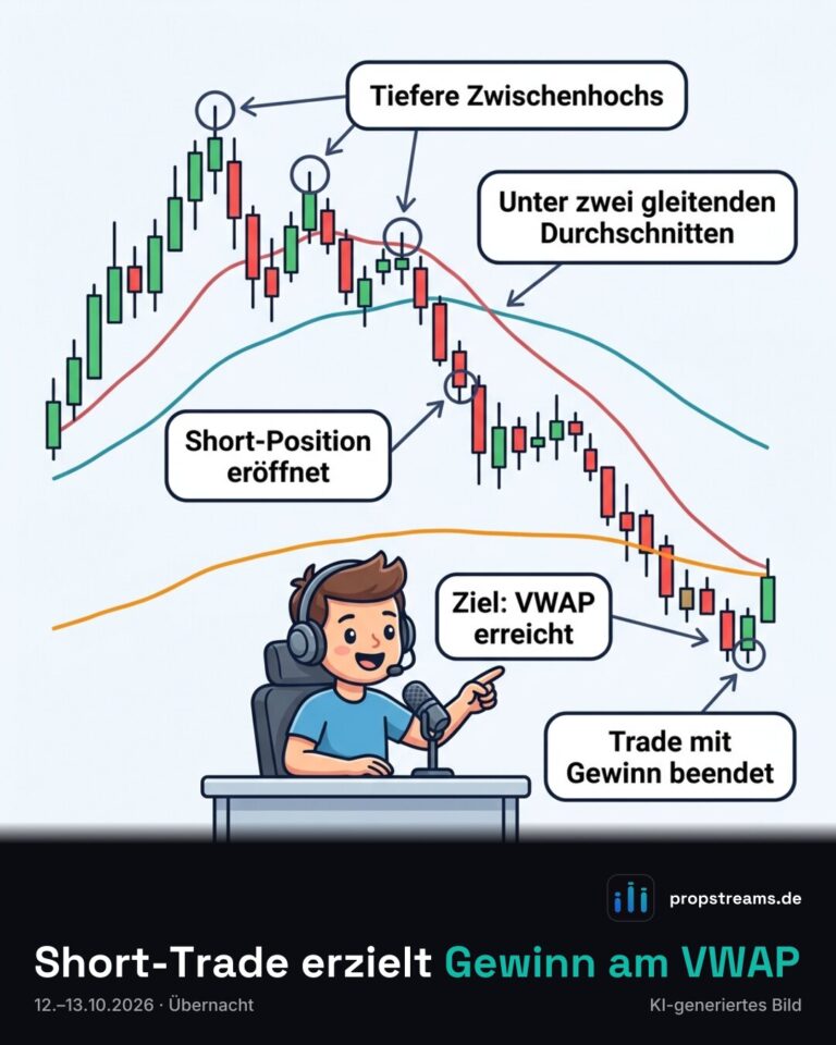 Short-Trade erzielt Gewinn am VWAP