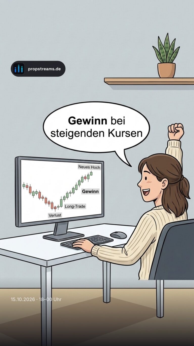 Gewinn bei steigenden Kursen