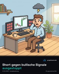 Short gegen bullische Signale ausgestoppt