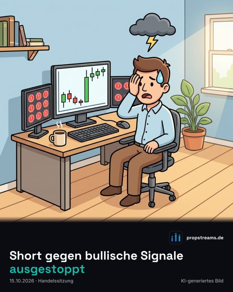 Short gegen bullische Signale ausgestoppt