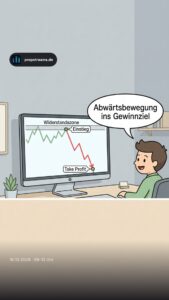 Abwärtsbewegung ins Gewinnziel