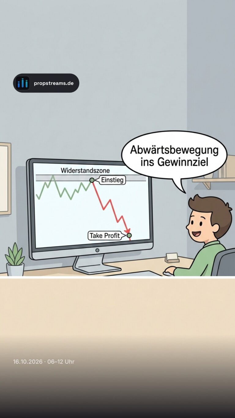 Abwärtsbewegung ins Gewinnziel