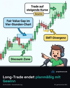 Long-Trade endet planmäßig mit Gewinn