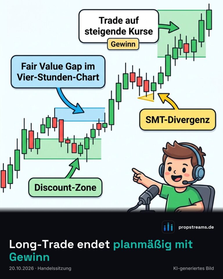 Long-Trade endet planmäßig mit Gewinn