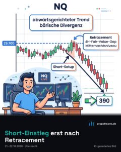Short-Einstieg erst nach Retracement