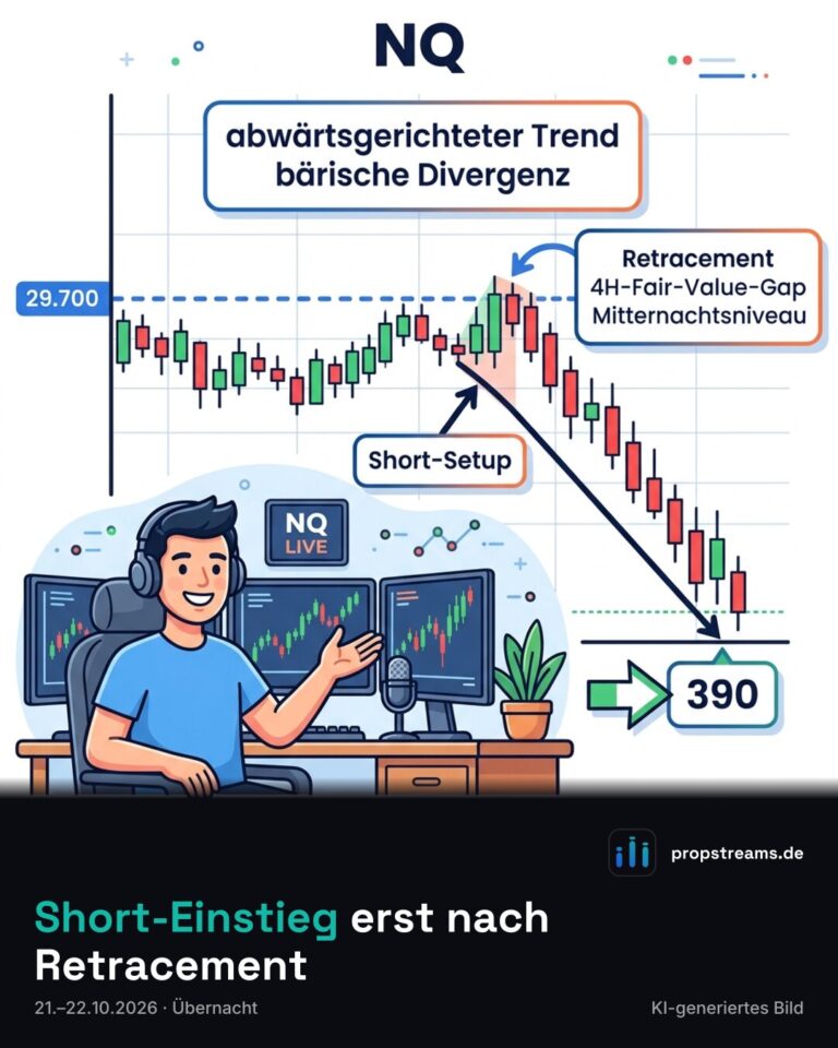 Short-Einstieg erst nach Retracement