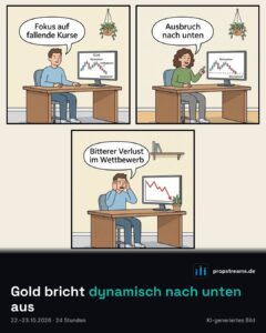Gold bricht dynamisch nach unten aus