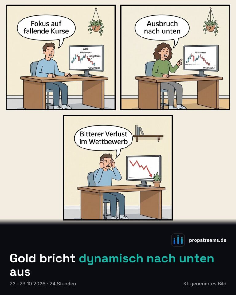 Gold bricht dynamisch nach unten aus