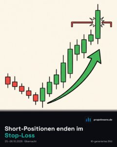 Short-Positionen enden im Stop-Loss