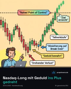 Nasdaq-Long mit Geduld ins Plus gedreht